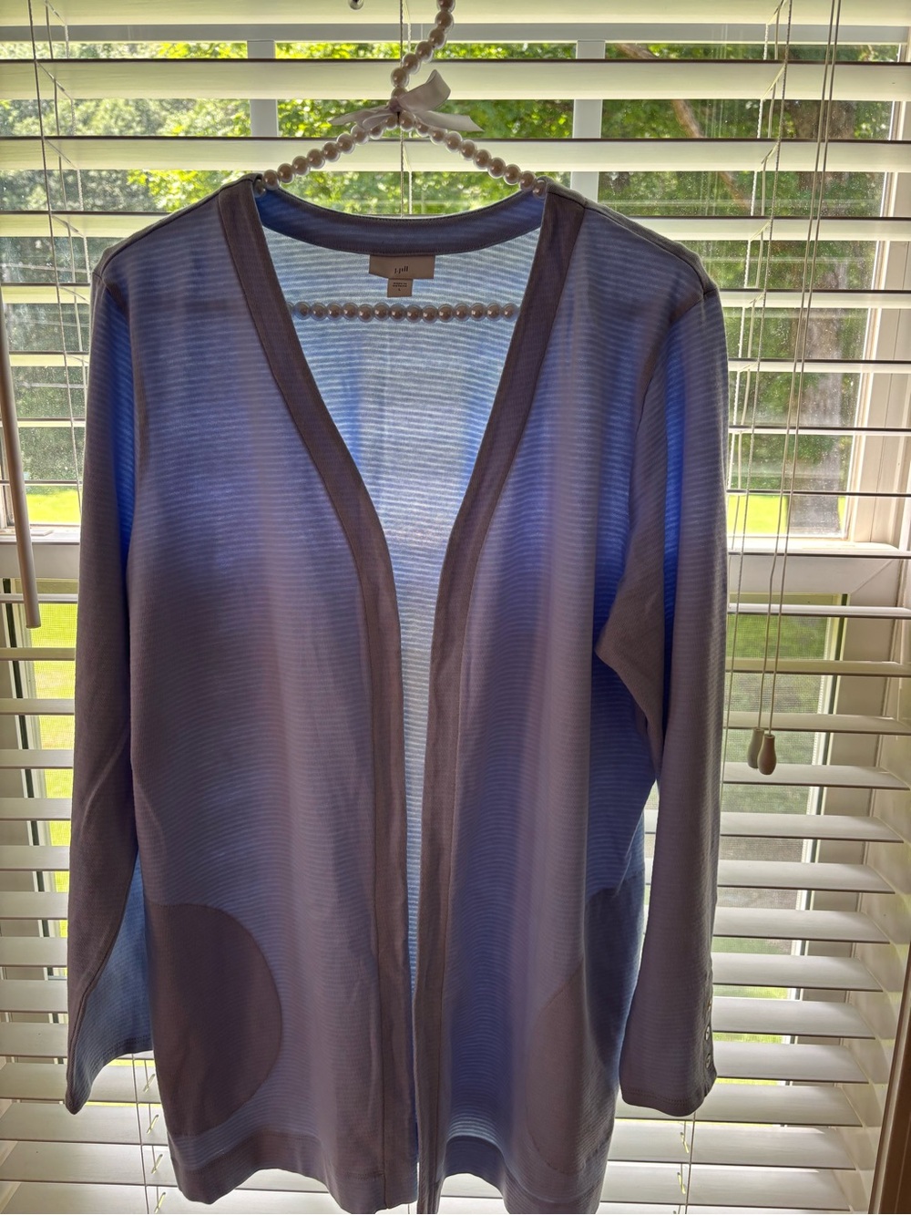 J. Jill Pale Blue Ribbed Knit Top - Picture 6 of 6